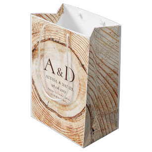 Sac Cadeau Moyen Sac-cadeau de mariage personnalisé avec tranche de