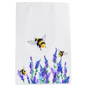 Sac Cadeau Moyen Sac-cadeau Flying Flowers and Bees Flying
