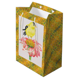 Sac Cadeau Moyen Sac-cadeau Med Goldfinch sur Coneflower