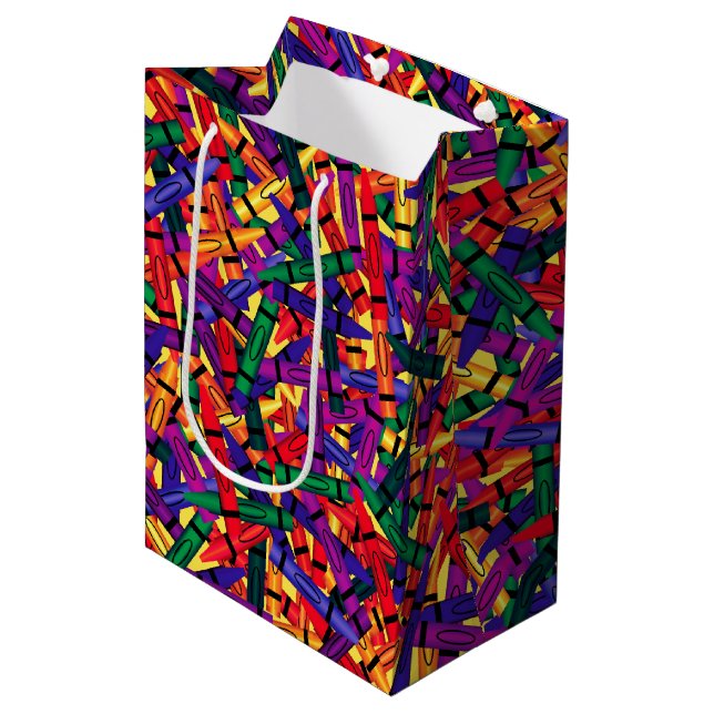Sac Cadeau Moyen Sac-cadeau moyen Crayon Anniversaire de enfant (Devant Angle)