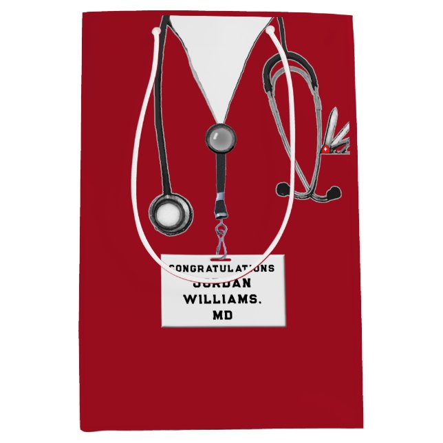 Sac Cadeau Moyen Sac-cadeau moyen pour les diplômés Médicale (Devant)
