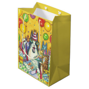 Sac Cadeau Moyen Sac-CADEAU N'Fitz CAT D'ANNIVERSAIRE