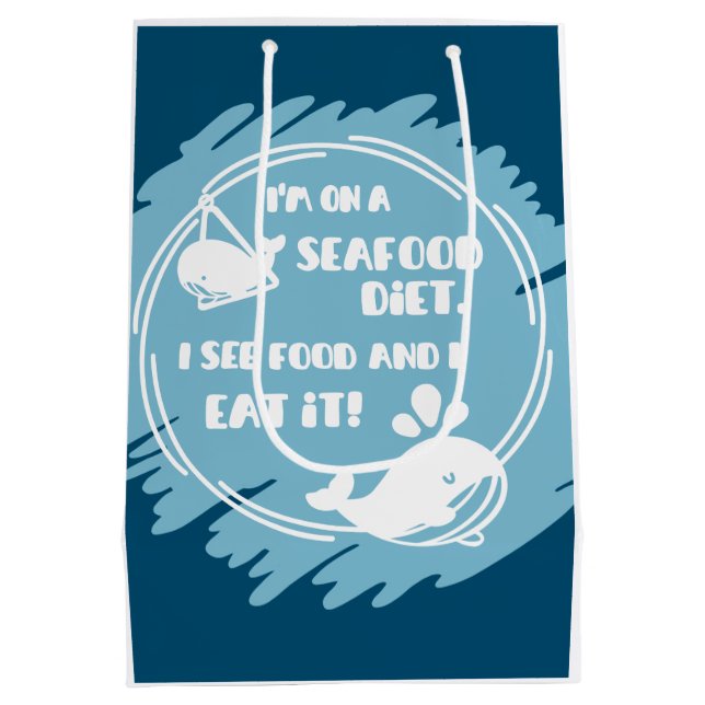 Sac Cadeau Moyen Sac-cadeau pour baleines motivationnelles (Dos)
