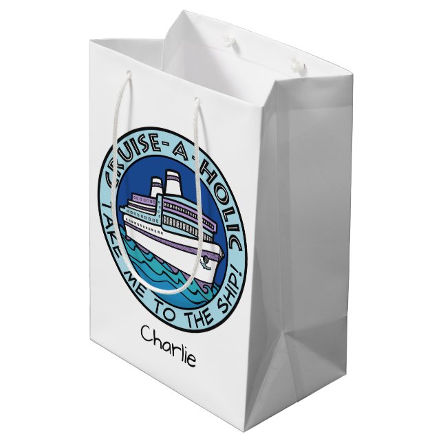 Sac Cadeau Moyen Sacoche-cadeau de croisière-A-Holic (Dos Angle)