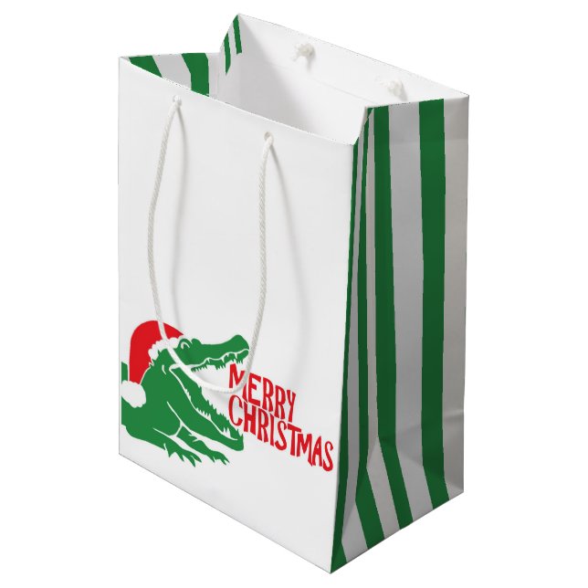 Sac Cadeau Moyen Sacoche cadeau de noël Alligator (Devant Angle)