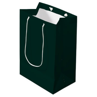 Sac Cadeau Moyen Sacoche cadeau de Noël vert profond traditionnel
