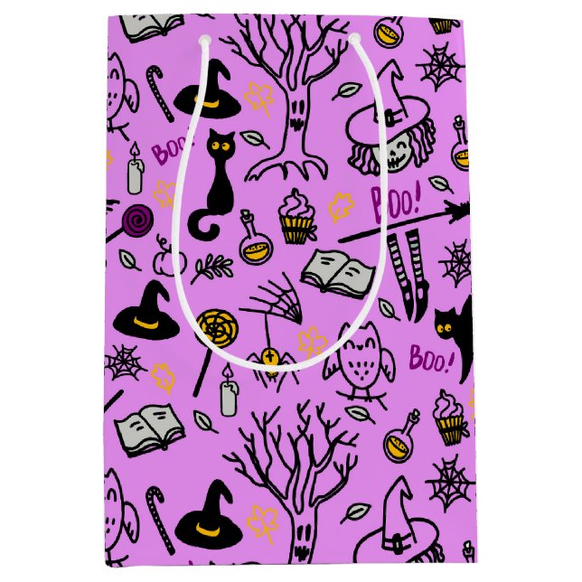 Sac Cadeau Moyen Sacs-cadeaux pour Halloween. (Devant)