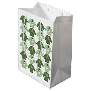 Sac Cadeau Moyen Sacs-cadeaux verts de Noël moches