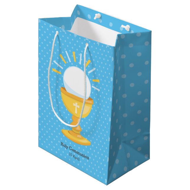 Sac Cadeau Moyen Sainte Communion * choisir la couleur arrière - pl (Devant Angle)