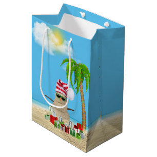 Sac Cadeau Moyen Sandman Tropical Avec Cadeaux De Noël