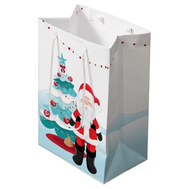 Sac Cadeau Moyen Santa Claus (Devant Angle)