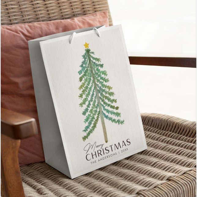 Sac Cadeau Moyen Scandi Scandinave minimaliste Arbre de Noël (Créateur téléchargé)