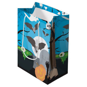 Sac Cadeau Moyen Scène d'Halloween