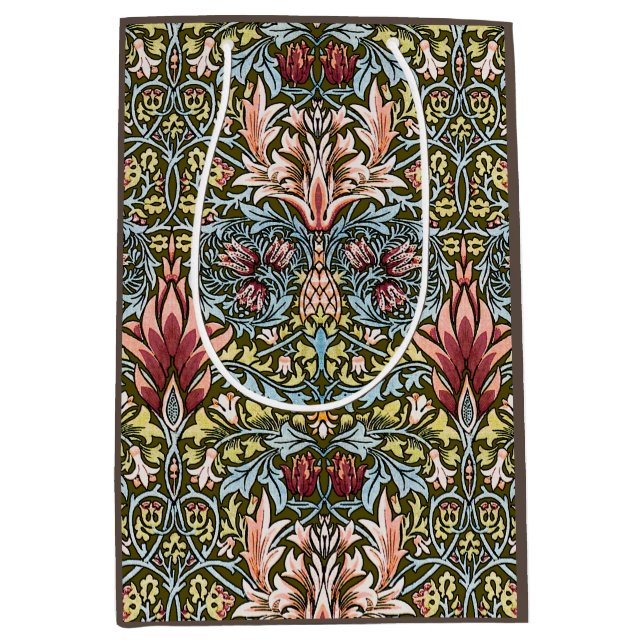 Sac Cadeau Moyen Schéma floral William Morris Snakeshead (Devant)