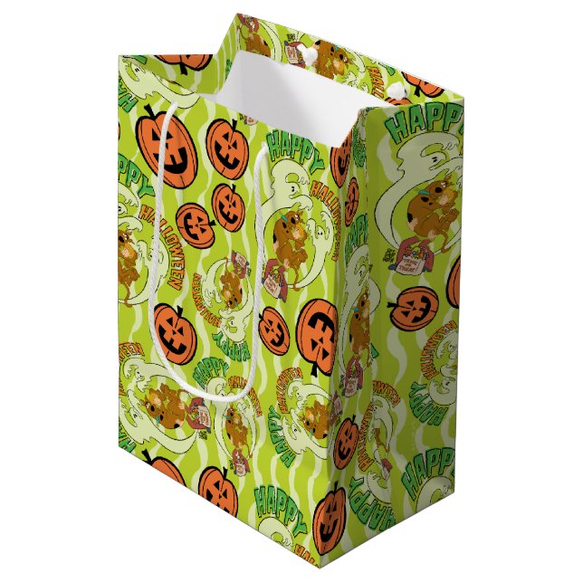 Sac Cadeau Moyen Scooby-Doo | Happy Halloween Motif (Devant Angle)