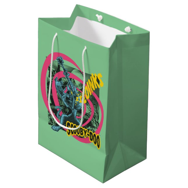 Sac Cadeau Moyen Scooby-Doo Zoinks Punk Guitare Graphisme (Devant Angle)