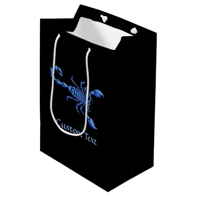 Sac Cadeau Moyen Scorpion bleu (Devant Angle)