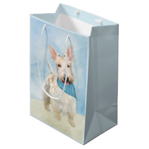 Sac Cadeau Moyen Scottish Terrier Wheaten Dog Painting Art original