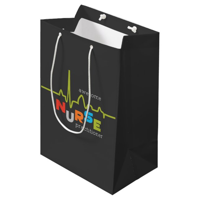 Sac Cadeau Moyen Semaine nationale des infirmières praticiennes gén (Devant Angle)