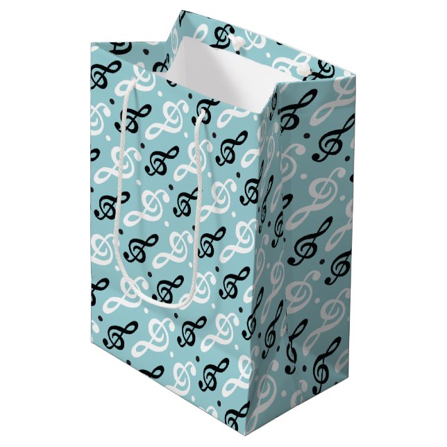 Sac Cadeau Moyen Serene Melodies Treble Clef (Devant Angle)