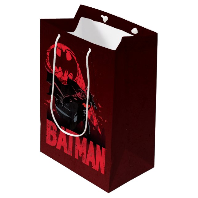Sac Cadeau Moyen Signal Batman Crimson Bat (Devant Angle)