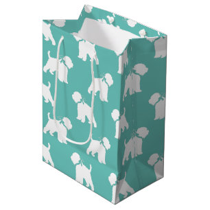 Sac Cadeau Moyen Silhouette de chien de Terrier