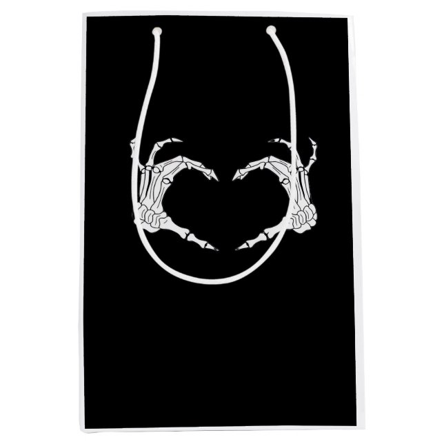 Sac Cadeau Moyen Skeleton Heart Hands Classic (Devant)