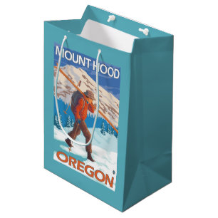 Sac Cadeau Moyen Skis de transport de neige de skieur - capot de