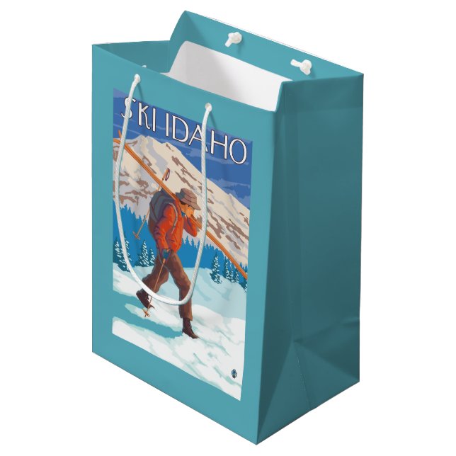 Sac Cadeau Moyen Skis de transport de neige de skieur - Idaho (Devant Angle)