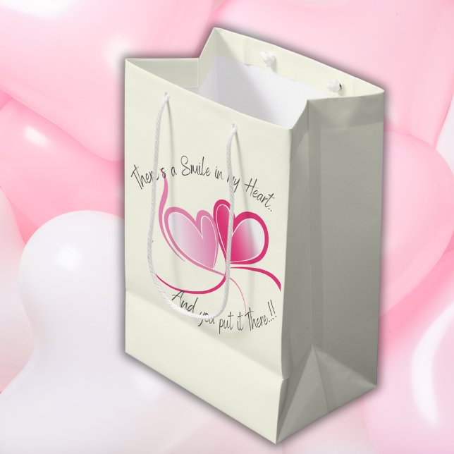 Sac Cadeau Moyen Smile in My Heart Valentine's (Créateur téléchargé)