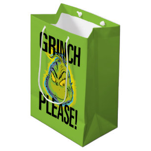 Sac Cadeau Moyen Snarky Grinch   Drôle Grinch S'Il Vous Plaît