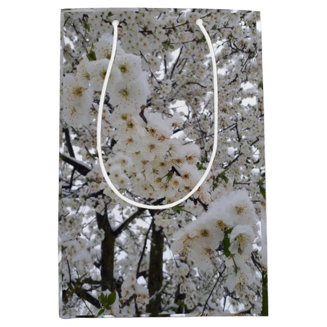 Sac Cadeau Moyen Snowy Blossom Gift Bag (Devant)