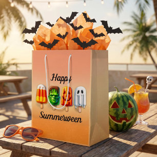 Sac Cadeau Moyen Soirée d'été d'Halloween de Summerween