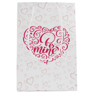 Sac Cadeau Moyen Sois Mienne" Texte Vintage : Joyuse Saint-Valentin