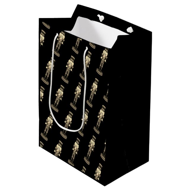 Sac Cadeau Moyen Soldats Noirs Casse-Noirs Traditionnels | (Devant Angle)