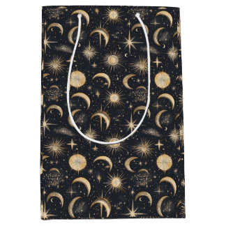 Sac Cadeau Moyen Soleil céleste et étoiles Ciel nocturne