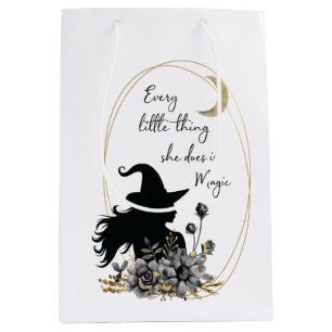 Sac Cadeau Moyen Sorcière contemporaine d'Halloween
