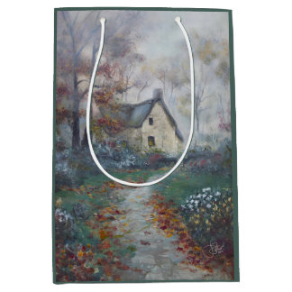 Sac Cadeau Moyen "Soupe de citrouille - Un cottage anglais"