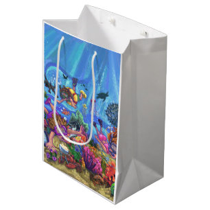 Sac Cadeau Moyen Sous la mer