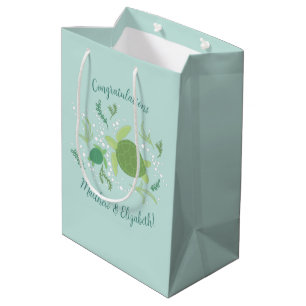Sac Cadeau Moyen Sous le Baby shower des tortues de mer