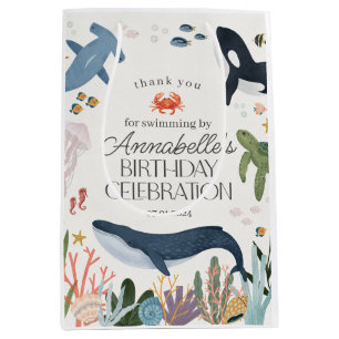 Sac Cadeau Moyen Sous l'océan Mer Fête d'anniversaire Favors