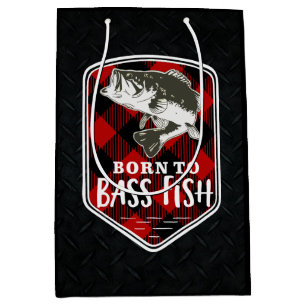 Sac Cadeau Moyen Soutenu à la pêche du baby shower des hommes bas