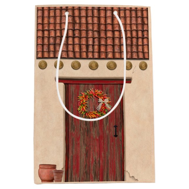 Sac Cadeau Moyen Southwest Adobe and Terracotta Tile House Design (Devant)