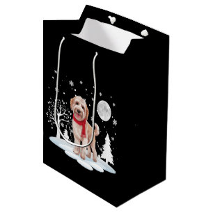 Sac Cadeau Moyen Spinone Italiano sous le clair de lune Noël de nei