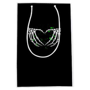 Sac Cadeau Moyen Squelette Coeur de la main Costume Halloween