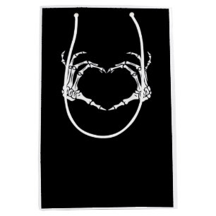 Sac Cadeau Moyen Squelette Coeur main Signer Costume Drôle Hallowee