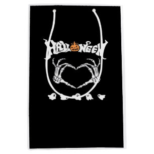Sac Cadeau Moyen Squelette main avec, Halloween Design