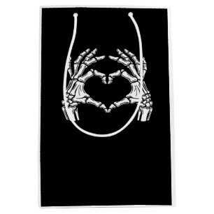 Sac Cadeau Moyen Squelette Mains du coeur Signal Costume d'Hallowee