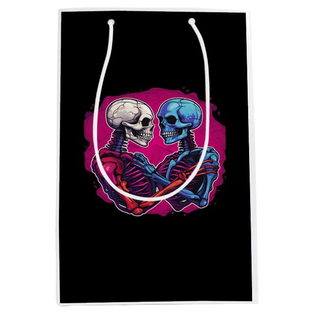 Sac Cadeau Moyen Squelette traditionnel américain tenant main tatou (Devant)