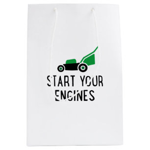 Sac Cadeau Moyen Start your Engines Lawn Mower